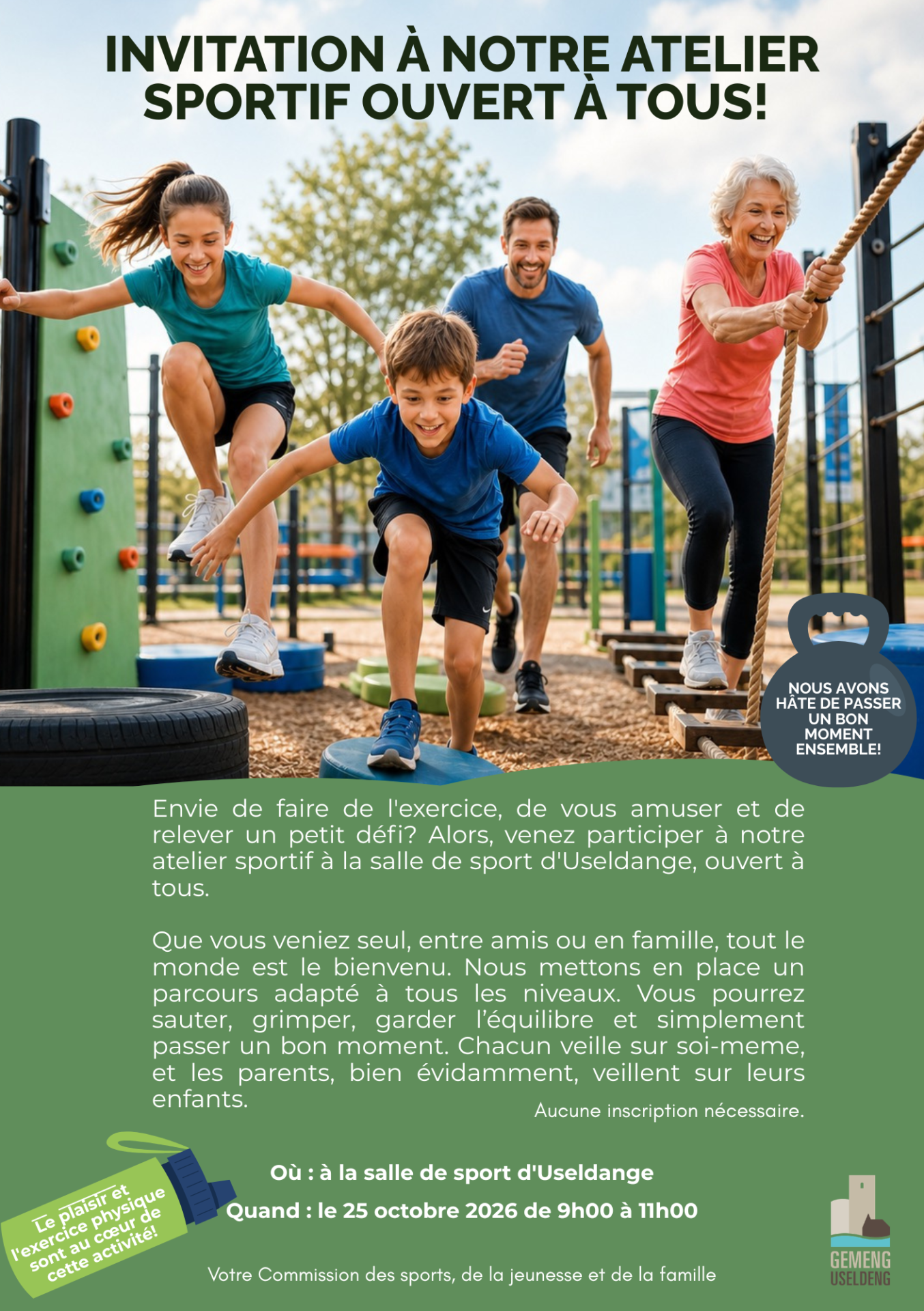 Invitatioun éischte Sport-Parcours fir jiddereen! (1)
