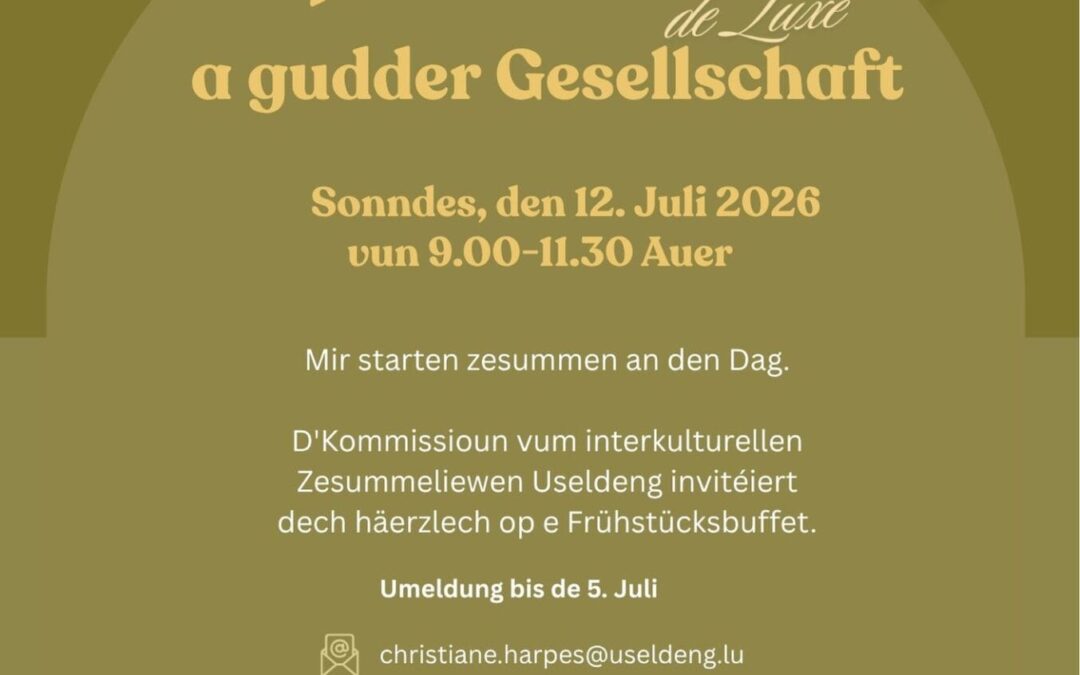 Moieskaffi a gudder Gesellschaft