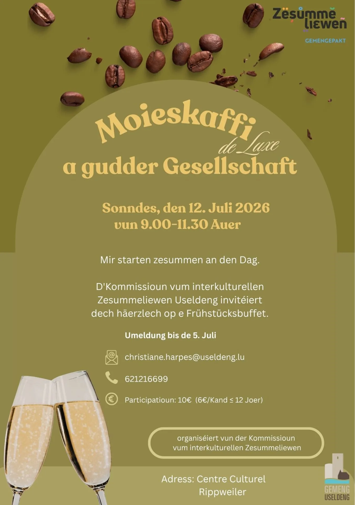 Moieskaffi a gudder Gesellschaft